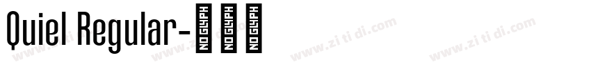 Quiel Regular字体转换